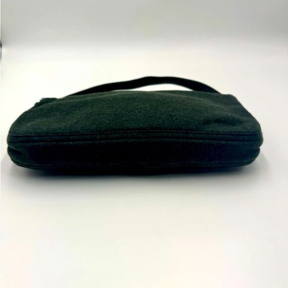 Auth Dark Fendi Green Jersey Fabric Baguette Shoulder Bag Preloved Purse - Picture 5 of 12